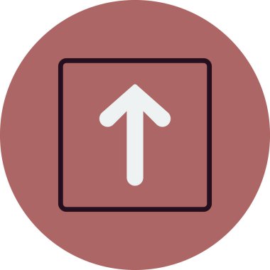 yukarı ok simgesi, vektör illüstrasyonu 