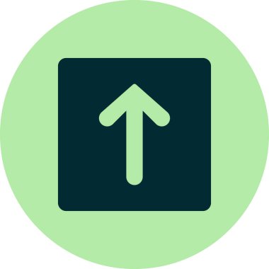 yukarı ok simgesi, vektör illüstrasyonu 