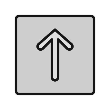 yukarı ok simgesi, vektör illüstrasyonu 