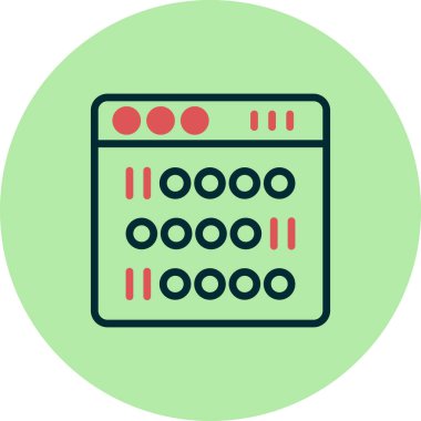 İkili simge vektör çizim