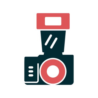 Kamera simgesi vektörü. düz biçim.