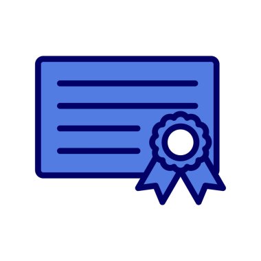 Sertifika vektör simgesi modern basit illüstrasyon 