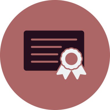 Sertifika vektör simgesi modern basit illüstrasyon 