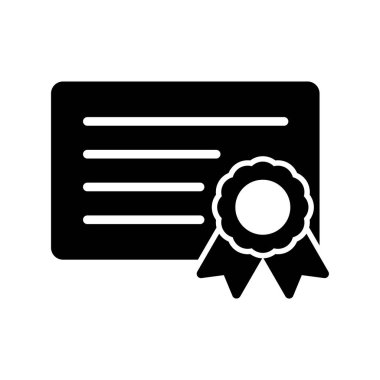 Sertifika vektör simgesi modern basit illüstrasyon 