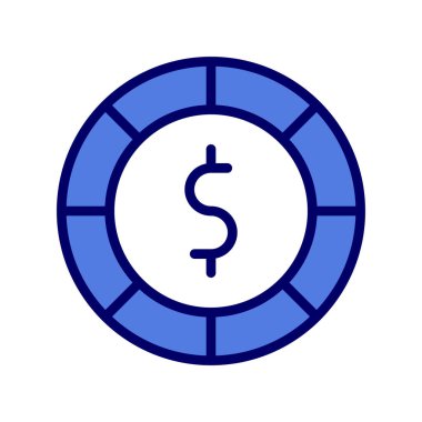 Dolar para ikonu vektör illüstrasyonu 