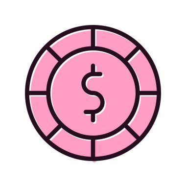 Dolar para ikonu vektör illüstrasyonu 