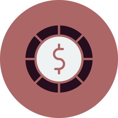 Dolar para ikonu vektör illüstrasyonu 