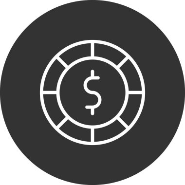 Dolar para ikonu vektör illüstrasyonu 