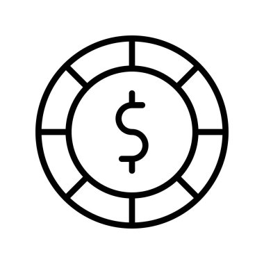 Dolar para ikonu vektör illüstrasyonu 