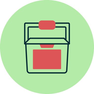 Soğutucu simgesi, vektör illüstrasyonu 