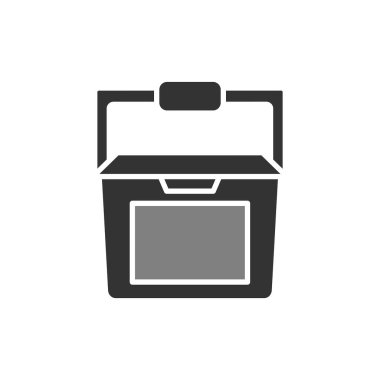 Soğutucu simgesi, vektör illüstrasyonu 