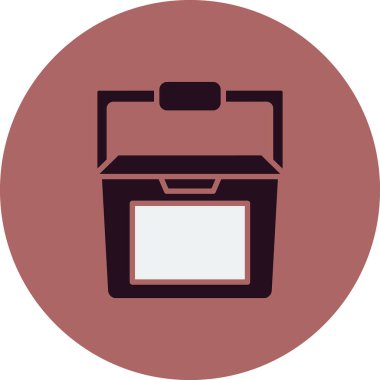 Soğutucu simgesi, vektör illüstrasyonu 