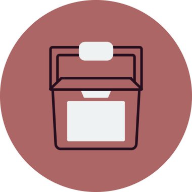 Soğutucu simgesi, vektör illüstrasyonu 