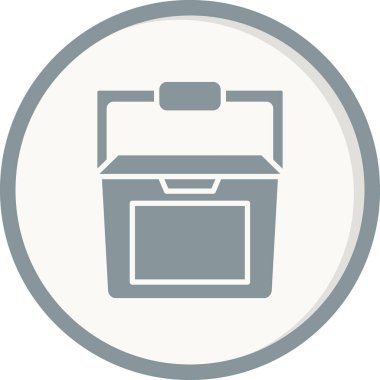 Soğutucu simgesi, vektör illüstrasyonu 