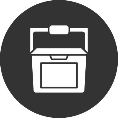 Soğutucu simgesi, vektör illüstrasyonu 