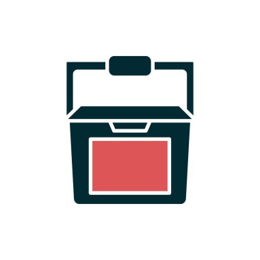 Soğutucu simgesi, vektör illüstrasyonu 