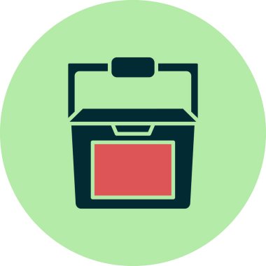 Soğutucu simgesi, vektör illüstrasyonu 