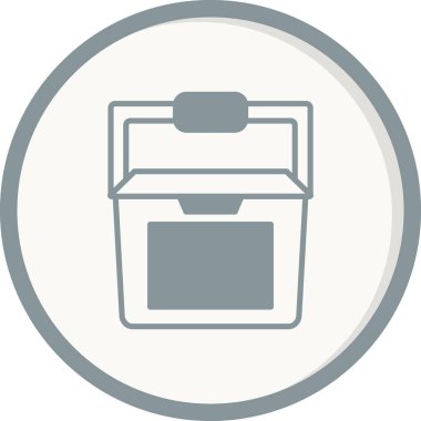 Soğutucu simgesi, vektör illüstrasyonu 