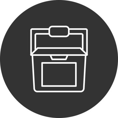 Soğutucu simgesi, vektör illüstrasyonu 