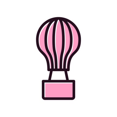 sıcak hava balon simge vektör çizim 