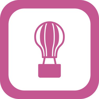 sıcak hava balon simge vektör çizim 