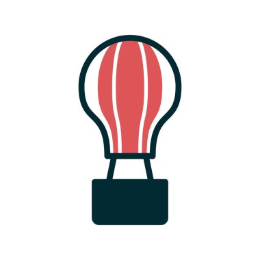 sıcak hava balon simge vektör çizim 
