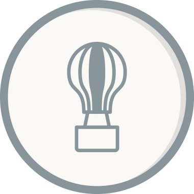 sıcak hava balon simge vektör çizim 