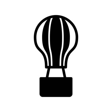 sıcak hava balon simge vektör çizim 
