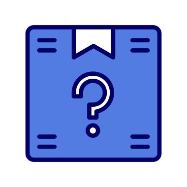 Gizem Kutusu simgesi, vektör illüstrasyonu