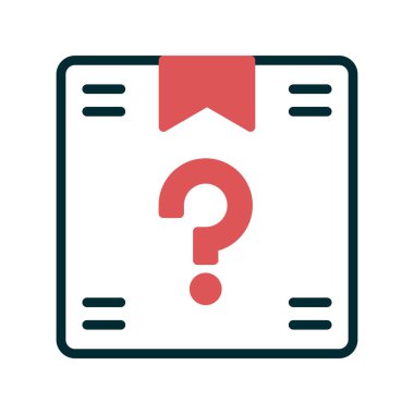 Gizem Kutusu simgesi, vektör illüstrasyonu