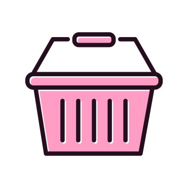 Alışveriş ikonu vektör illüstrasyonu. siyah ve beyaz resimtogram.