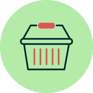 Alışveriş sepeti ikon vektör illüstrasyonu. siyah ve beyaz resimtogram.