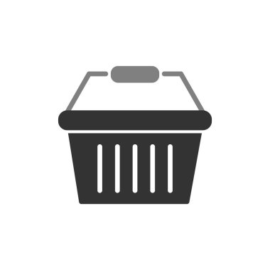 Alışveriş ikonu vektör illüstrasyonu. siyah ve beyaz resimtogram.