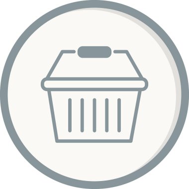 Alışveriş ikonu vektör illüstrasyonu. siyah ve beyaz resimtogram.