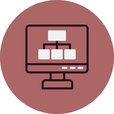 vektör lcd simgesi illüstrasyonu