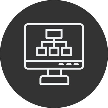 vektör lcd simgesi illüstrasyonu