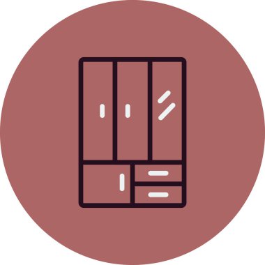 Modern mobilya simgesinin vektör illüstrasyonu