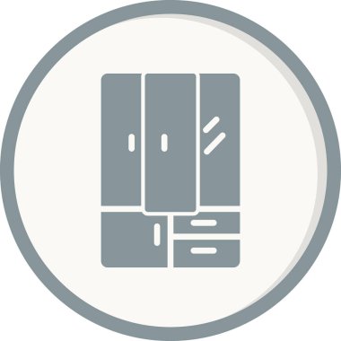 Dolap. Web simgesi basit illüstrasyon