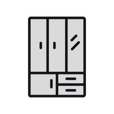 Çekmece simgesi vektör illüstrasyonu