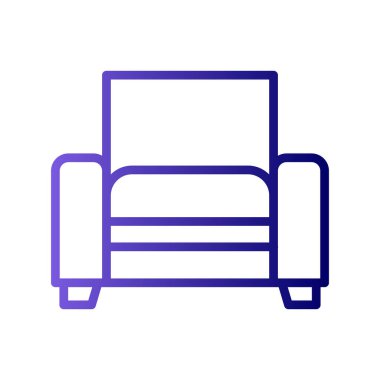 Arkaplanda soyut sandalye simgesi, vektör illüstrasyonu