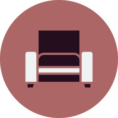 Arkaplanda soyut sandalye simgesi, vektör illüstrasyonu