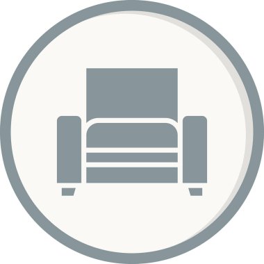 Arkaplanda soyut sandalye simgesi, vektör illüstrasyonu