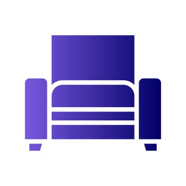 Arkaplanda soyut sandalye simgesi, vektör illüstrasyonu