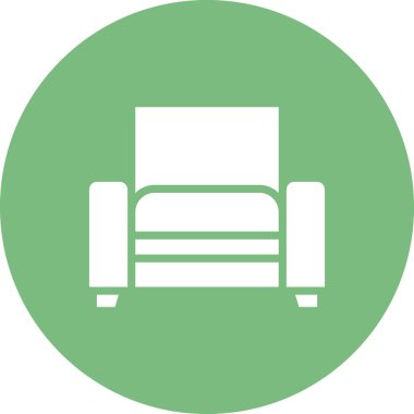 Arkaplanda soyut sandalye simgesi, vektör illüstrasyonu