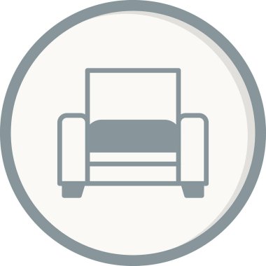 Arkaplanda soyut sandalye simgesi, vektör illüstrasyonu