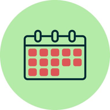 Zaman çizelgesi takviminin vektör düz çizimi 