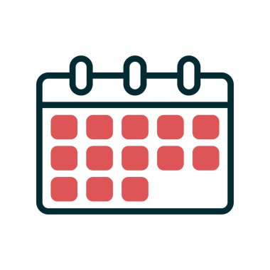 Zaman çizelgesi takviminin vektör düz çizimi 