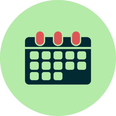 Zaman çizelgesi takviminin vektör düz çizimi 