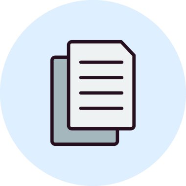 belge simgesi vektör illüstrasyonu