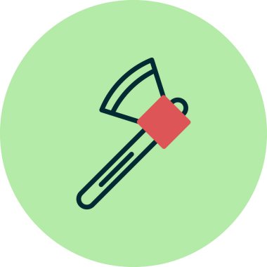 Axe vektör düz renk simgesi